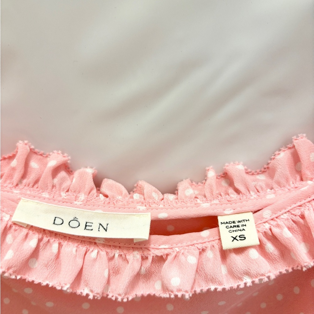 Doen Pink Polka Dot Ruffle Dress - Picture 7 of 8